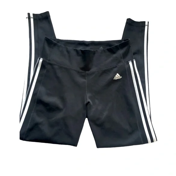 ADIDAS CLIMALITE Women's Leggings Yoga Pants / High Waist /Black/ Size L. - Picture 4 of 8